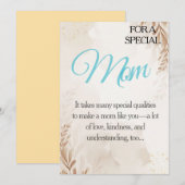 « Pour ma maman spéciale – Carte d'appréciation at (Devant / Derrière)