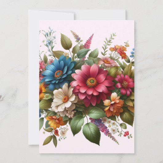 Pour Mère Bonne Invitation Fête Anniversaire (Dos)