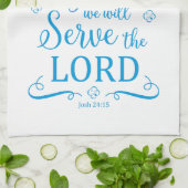 "Pour moi et ma maison" Torchons de cuisine (Bleu) (Plié)