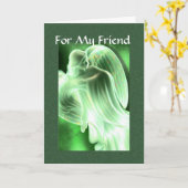 Pour mon ami - carte de voeux d'ange (Fleur jaune)