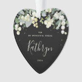 Pour mon ami Coeur photo de Noël (devant)