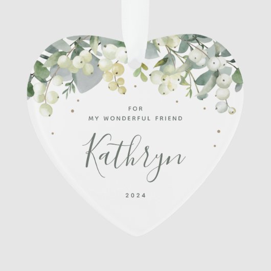 Pour mon ami Coeur photo de Noël (devant)