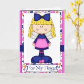 Pour Mon Ange - Carte Anniversaire (Fleur jaune)