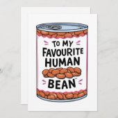 Pour mon être humain préféré carte personnalisée (Devant / Derrière)