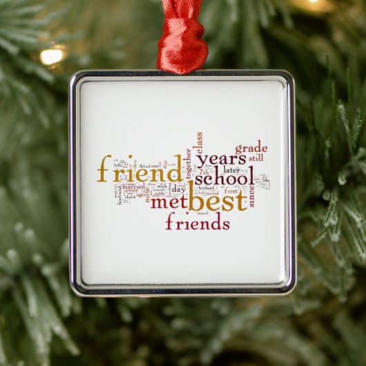 **POUR MON MEILLEUR AMI** ORNEMENT MÉTAL (Arbre)