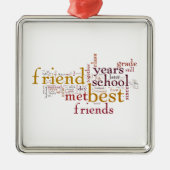 **POUR MON MEILLEUR AMI** ORNEMENT MÉTAL (Devant)