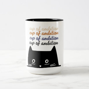 Pour Myself a Cup - Tuxedo Cat Tweekleurige Koffiemok