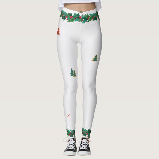 POUR NOËL IMPRIMÉS HAUTES Leggings (Devant)