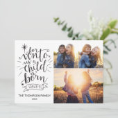 Pour nous la carte photo de Noël trois photo (Debout devant)