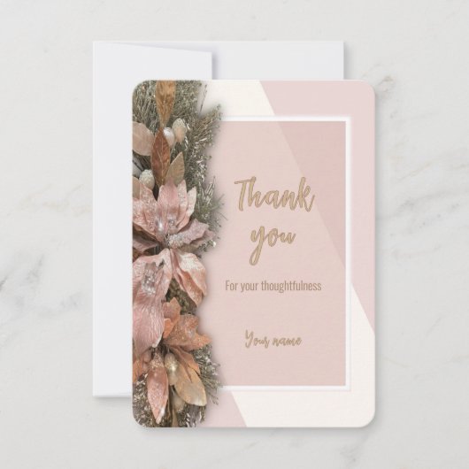 Pour nous Noël Carte de remerciements (Devant)