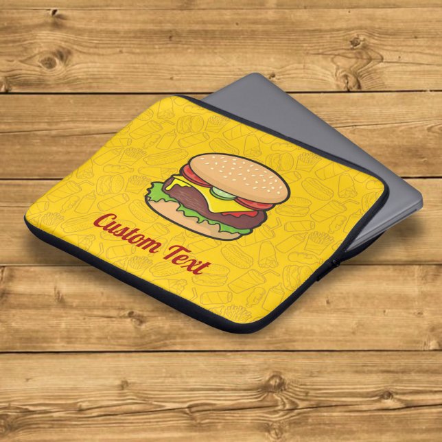 Pour Ordinateur Portable Housse d'ordinateur Cheeseburger (Créateur téléchargé)