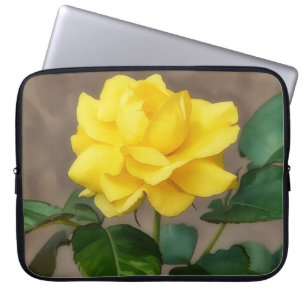 Pour Ordinateur Portable Housse d'ordinateur fleur de rose jaune