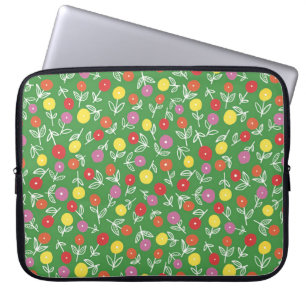 Pour Ordinateur Portable Housse d'ordinateur Floral Ditsy Enfants Verts