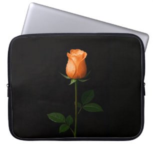 Pour Ordinateur Portable Housse d'ordinateur Luxe Noir 4, Rose Orange Crépu