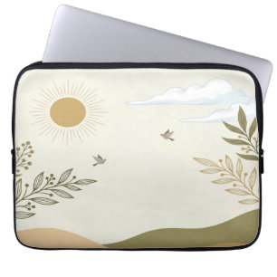 Pour Ordinateur Portable Housse d'ordinateur minimaliste paysage botanique