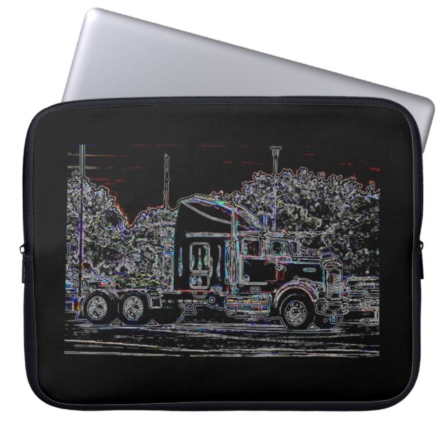 Pour Ordinateur Portable Housse d'ordinateur Neon Big Rig (Devant)