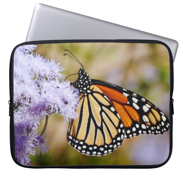 Pour Ordinateur Portable Housse d'ordinateur Papillon Monarch Fleurs Nature (Devant)