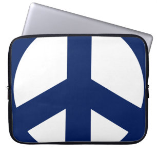 Pour Ordinateur Portable Housse d'ordinateur portable, Signe de paix bleu e