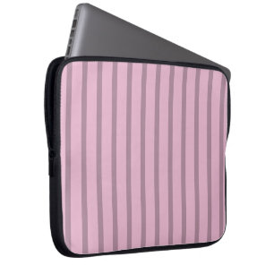 Pour Ordinateur Portable Housse d'ordinateur rose moderne et rayée de mauve