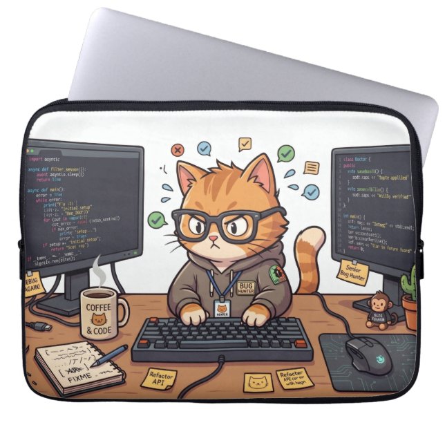 Pour Ordinateur Portable Housse d'ordinateur Royal Cat (Devant)