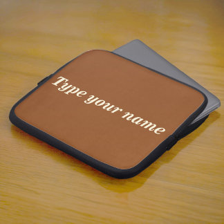 Pour Ordinateur Portable Votre nom sur housse de laptop marron