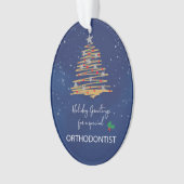 Pour Orthodontiste Arbre de Noël Nom personnalisab (devant)