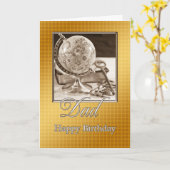Pour papa, une carte d'anniversaire traditionnelle (Fleur jaune)