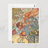 Pour rencontrer une carte postale Illustration Vin (Devant / Derrière)