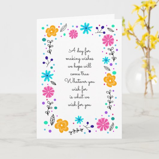 Pour Sa Carte Florale D'Anniversaire (Fleur jaune)