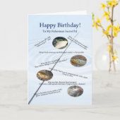 Pour secret pal, Fishing plaisante carte d'anniver (Fleur jaune)