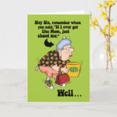 Pour Sis Funny Shoot Me Carte Anniversaire (Fleur jaune)