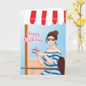 Pour Son Anime Café Carte de gâteau d'anniversaire (Fleur jaune)