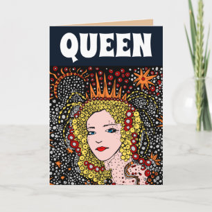 POUR SON ANNIVERSAIRE REINE JOLIE DAY CARTES D'ART
