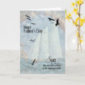 pour Son en Fête des pères Carte de la Mer (Fleur jaune)