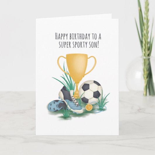 Pour Son Sport Football Carte Anniversaire (Devant)
