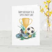Pour Son Sport Football Carte Anniversaire (Fleur jaune)