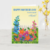 Pour tante le jour de la Mère avec carte Jardin Fl (Fleur jaune)