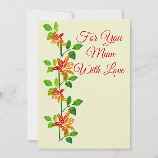 Pour toi maman carte plate (Devant)