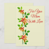 Pour toi maman carte plate (Devant / Derrière)