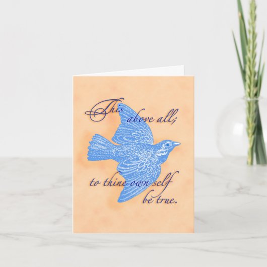 Pour toi-même être la vraie Shakespeare Card (Devant)