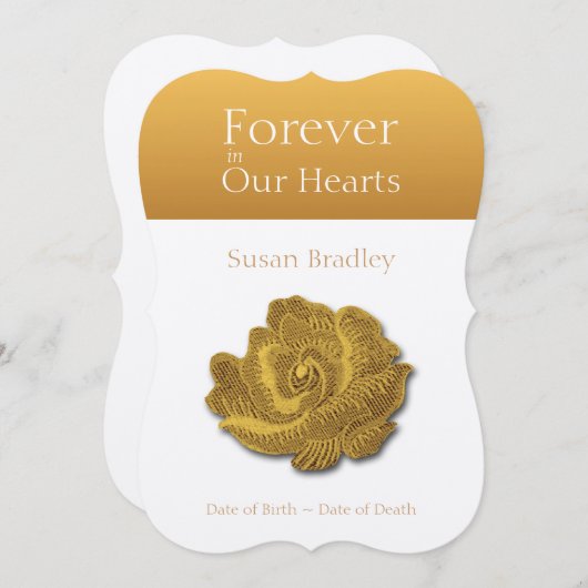 Pour toujours à nos coeurs s'est levé 1 faire-part (Devant / Derrière)