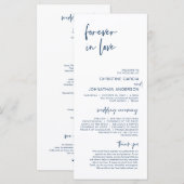 Pour toujours amoureux, Programme de mariage bleu (Devant / Derrière)