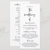 Pour toujours amoureux, programme de mariage minim (Devant / Derrière)