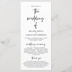 Pour toujours amoureux, programme de mariage minim
