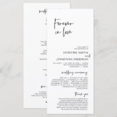 Pour toujours amoureux, programme de mariage minim (Devant / Derrière)