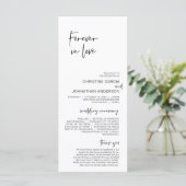 Pour toujours amoureux, programme de mariage minim (Debout devant)