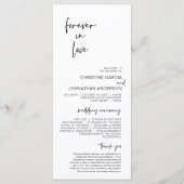 Pour toujours amoureux, programme de mariage minim (Devant)