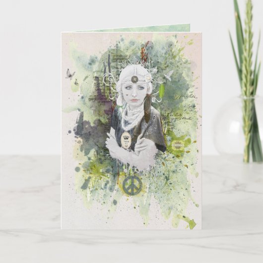 Pour toujours carte de voeux de paix (Devant)