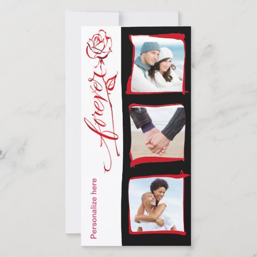 Pour toujours carte photo de l'anniversaire de (Devant)