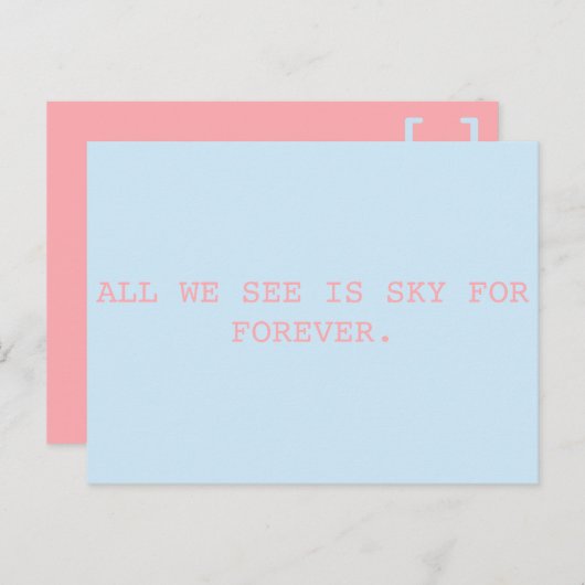 Pour toujours // Chère carte postale Evan Hansen (Devant / Derrière)